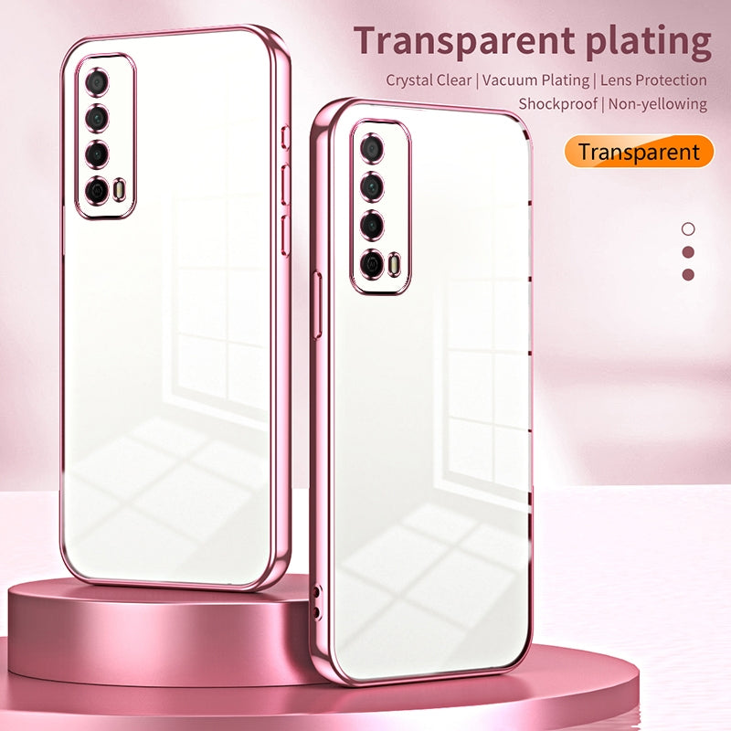 Huawei Enjoy 20 SE Phone Case with Transparent Plating and Fine Hole Design: Crystal Clear & Scratch-Resistant