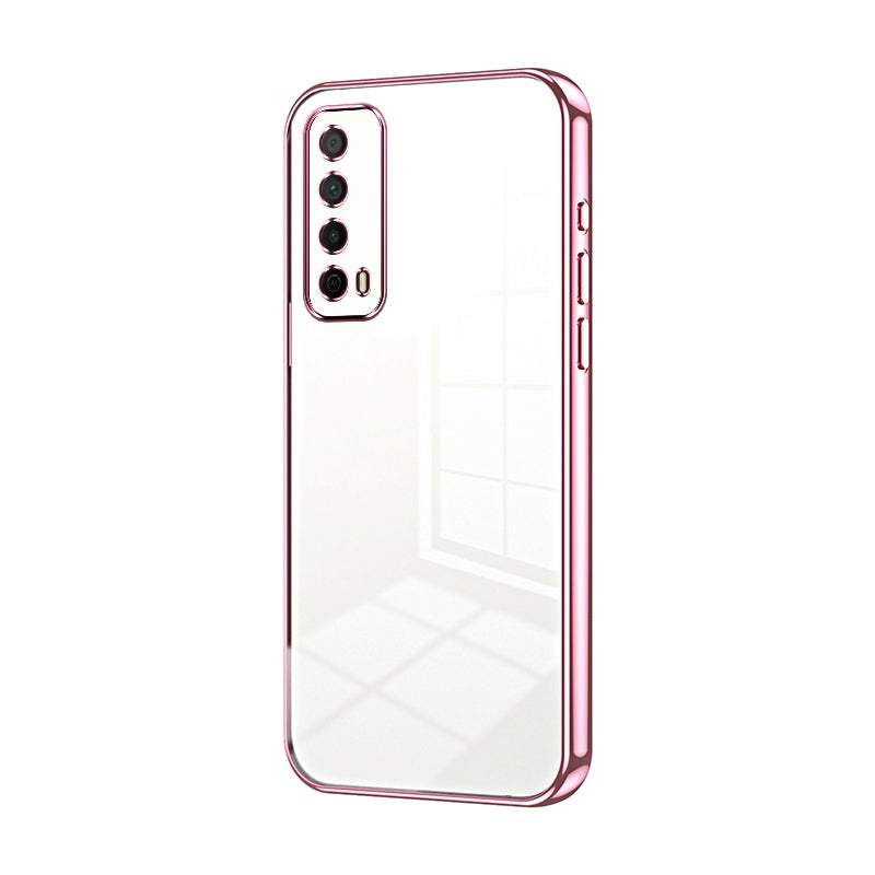 Huawei Y7A Phone Case with Transparent Plating and Fine Hole Design: Crystal Clear & Scratch-Resistant