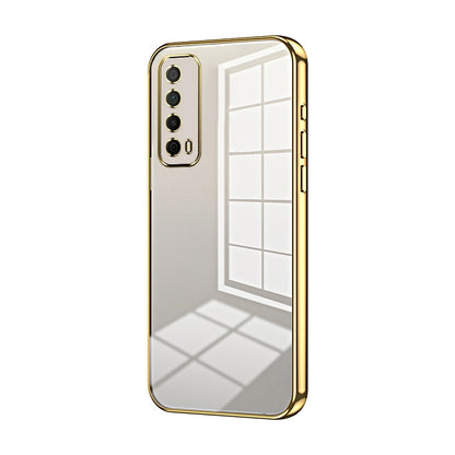 Huawei Enjoy 20 SE Phone Case with Transparent Plating and Fine Hole Design: Crystal Clear & Scratch-Resistant