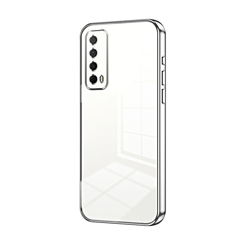 Huawei Y7A Phone Case with Transparent Plating and Fine Hole Design: Crystal Clear & Scratch-Resistant