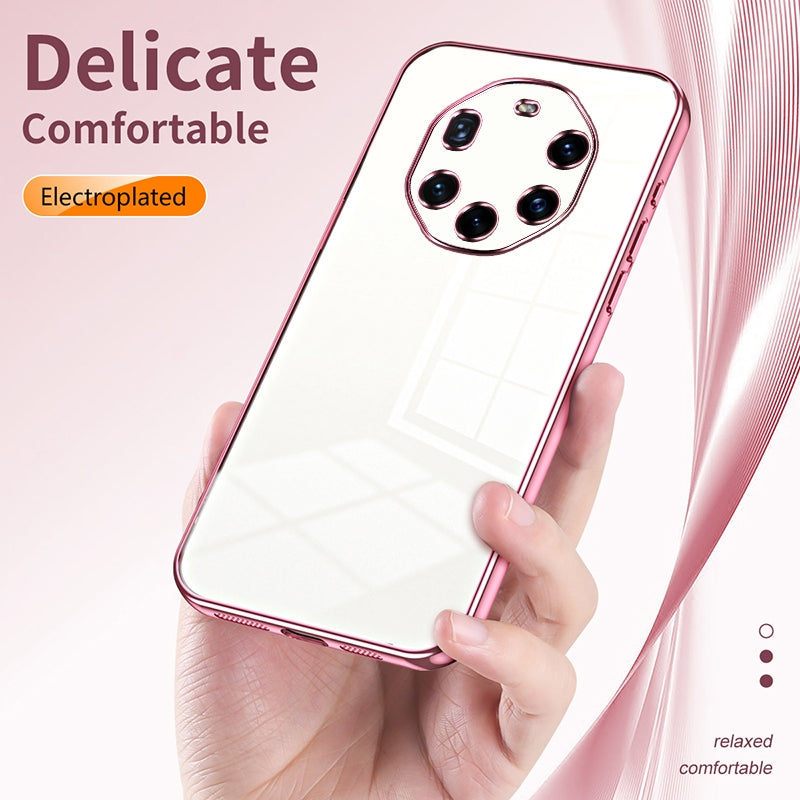 Huawei Mate 40 RS Phone Case with Transparent Plating and Fine Hole Design: Crystal Clear & Scratch-Resistant