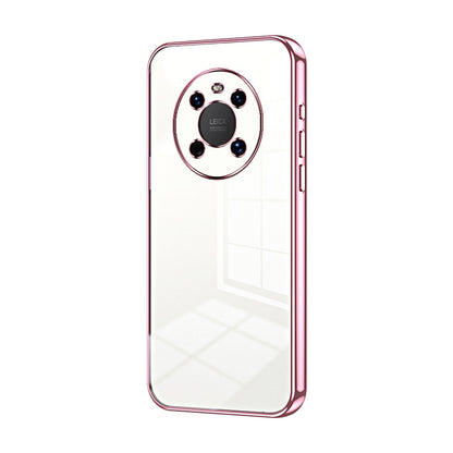 Huawei Mate 40 Phone Case with Transparent Plating and Fine Hole Design: Crystal Clear & Scratch-Resistant