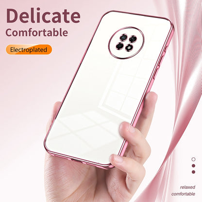 Huawei Enjoy 20 Plus Phone Case with Transparent Plating and Fine Hole Design: Crystal Clear & Scratch-Resistant