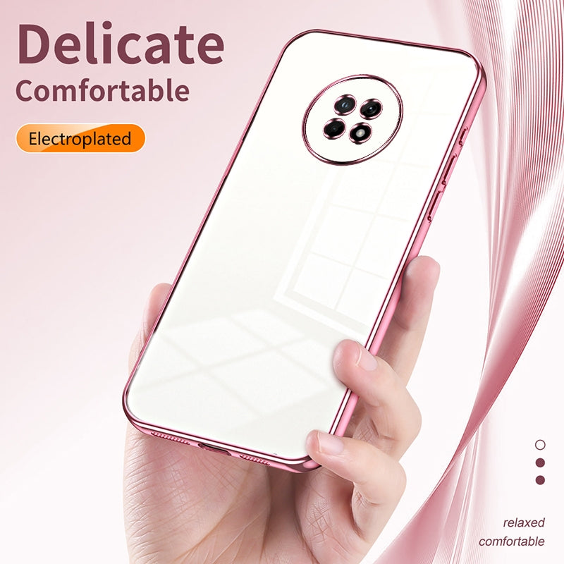 Huawei Enjoy 20 Plus Phone Case with Transparent Plating and Fine Hole Design: Crystal Clear & Scratch-Resistant