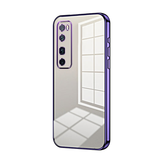 Huawei nova 7 Pro Phone Case with Transparent Plating and Fine Hole Design: Crystal Clear & Scratch-Resistant