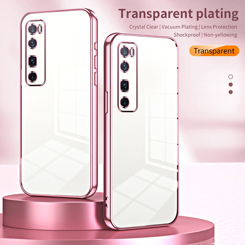 Huawei nova 7 Pro Phone Case with Transparent Plating and Fine Hole Design: Crystal Clear & Scratch-Resistant