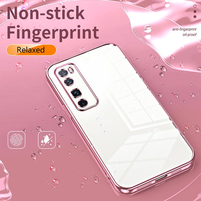 Huawei nova 7 Pro Phone Case with Transparent Plating and Fine Hole Design: Crystal Clear & Scratch-Resistant