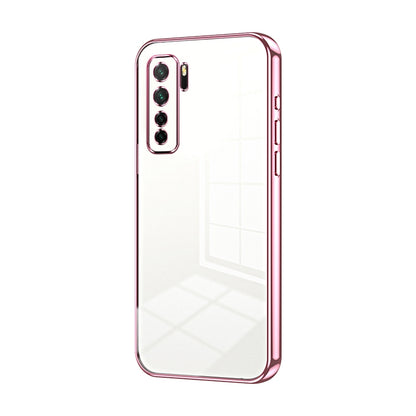 Huawei P40 lite 5G Phone Case with Transparent Plating and Fine Hole Design: Crystal Clear & Scratch-Resistant