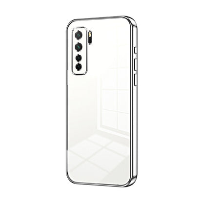 Huawei nova 7 SE Phone Case with Transparent Plating and Fine Hole Design: Crystal Clear & Scratch-Resistant