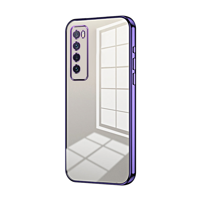 Huawei nova 7 Phone Case with Transparent Plating and Fine Hole Design: Crystal Clear & Scratch-Resistant