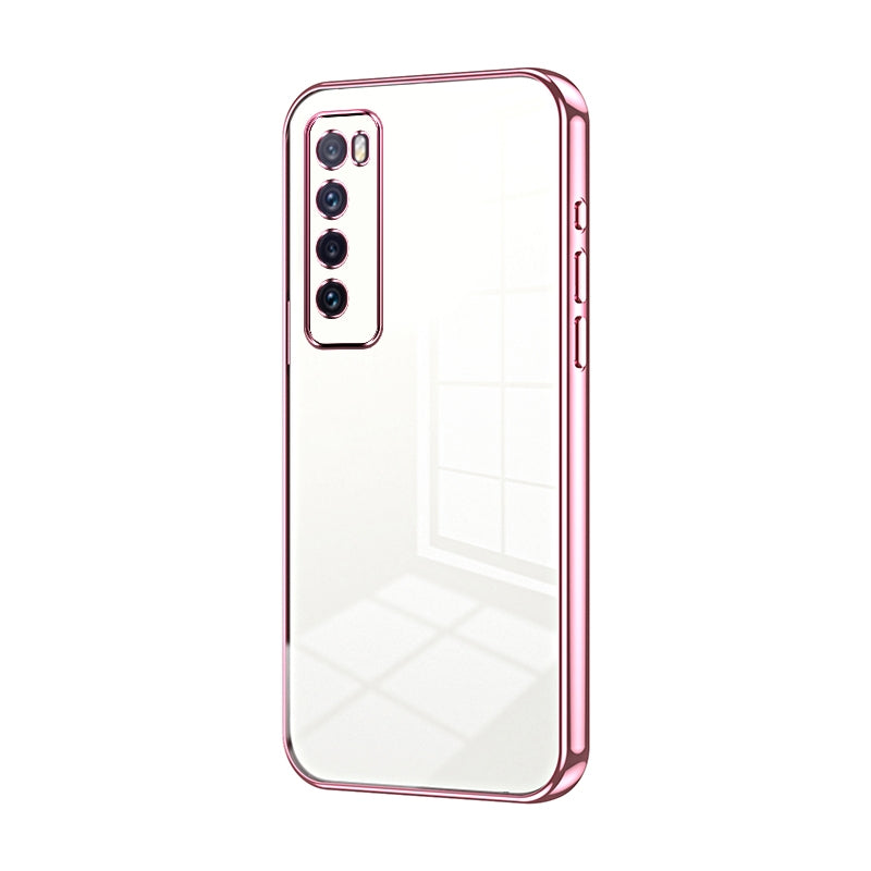 Huawei nova 7 Phone Case with Transparent Plating and Fine Hole Design: Crystal Clear & Scratch-Resistant