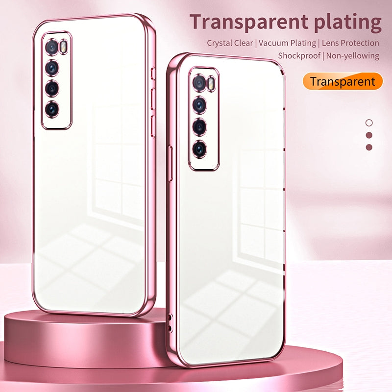 Huawei nova 7 Phone Case with Transparent Plating and Fine Hole Design: Crystal Clear & Scratch-Resistant