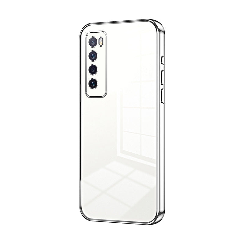 Huawei nova 7 Phone Case with Transparent Plating and Fine Hole Design: Crystal Clear & Scratch-Resistant