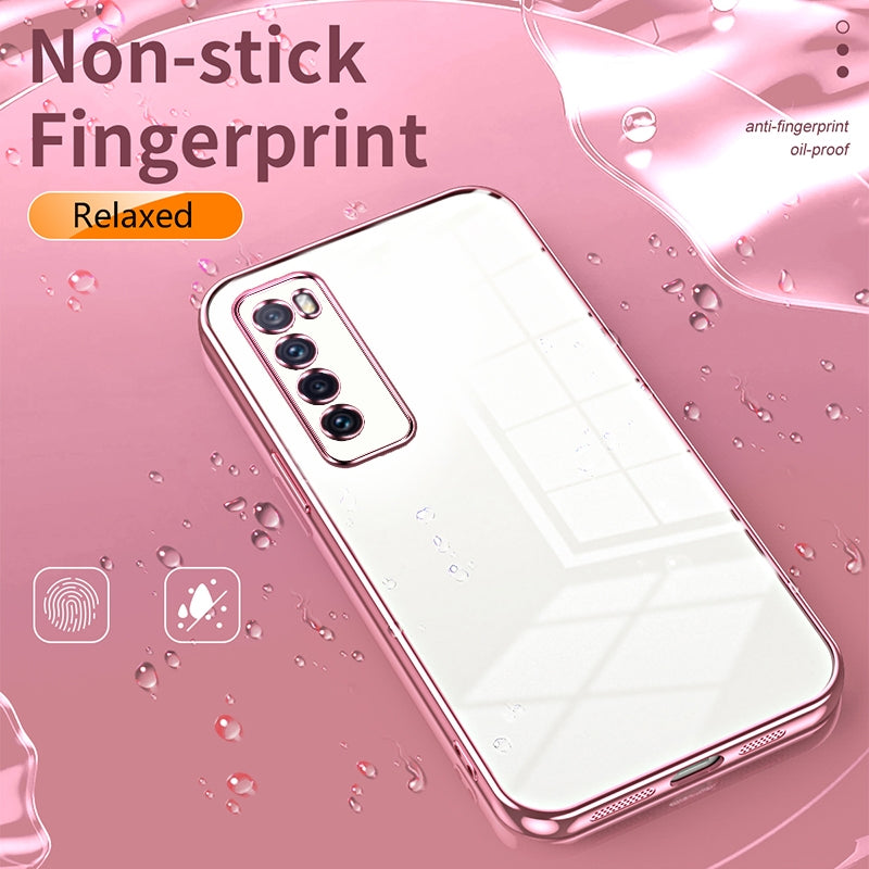 Huawei nova 7 Phone Case with Transparent Plating and Fine Hole Design: Crystal Clear & Scratch-Resistant