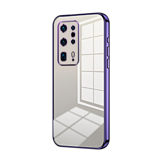 Huawei P40 Pro+ Phone Case with Transparent Plating and Fine Hole Design: Crystal Clear & Scratch-Resistant