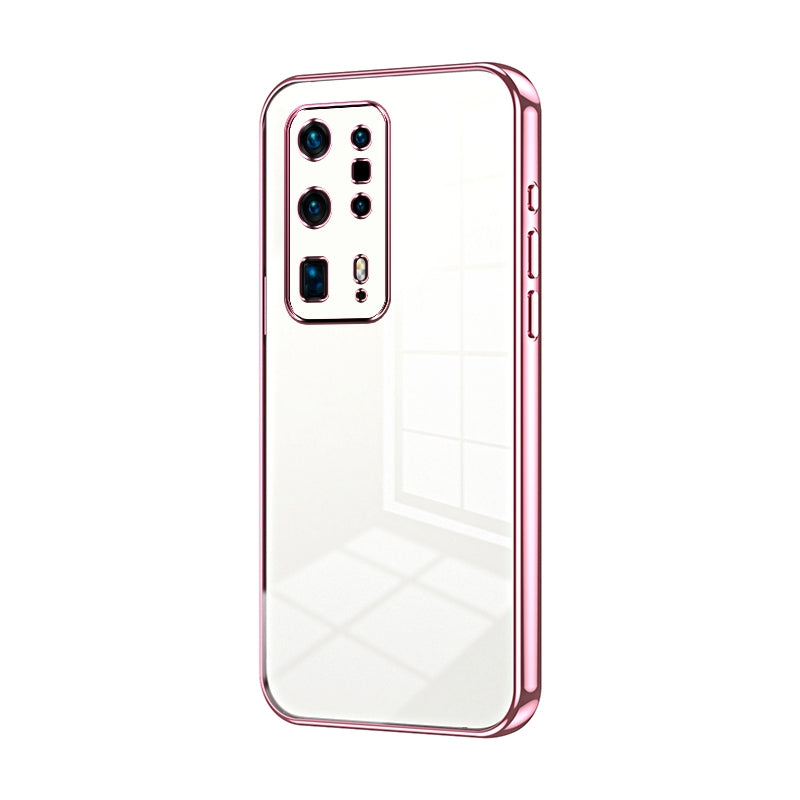 Huawei P40 Pro+ Phone Case with Transparent Plating and Fine Hole Design: Crystal Clear & Scratch-Resistant