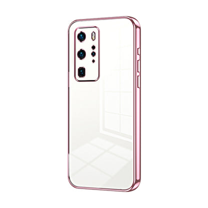 Huawei P40 Pro Phone Case with Transparent Plating and Fine Hole Design: Crystal Clear & Scratch-Resistant