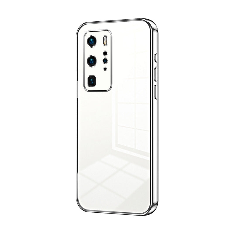 Huawei P40 Pro Phone Case with Transparent Plating and Fine Hole Design: Crystal Clear & Scratch-Resistant