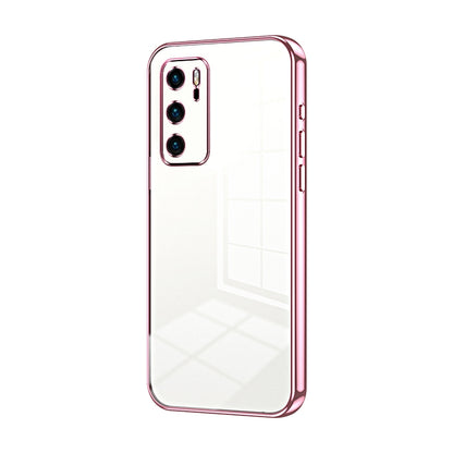 Huawei P40 Phone Case with Transparent Plating and Fine Hole Design: Crystal Clear & Scratch-Resistant