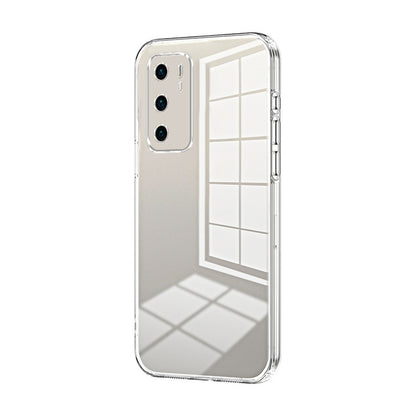 Huawei P40 Phone Case with Transparent Plating and Fine Hole Design: Crystal Clear & Scratch-Resistant