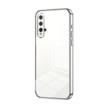 Huawei nova 5 Pro Phone Case with Transparent Plating and Fine Hole Design: Crystal Clear & Scratch-Resistant