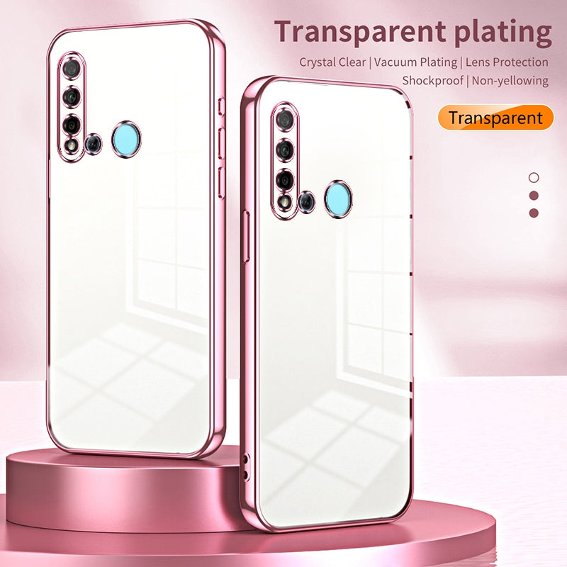 Huawei P20 lite 2019 Phone Case with Transparent Plating and Fine Hole Design: Crystal Clear & Scratch-Resistant