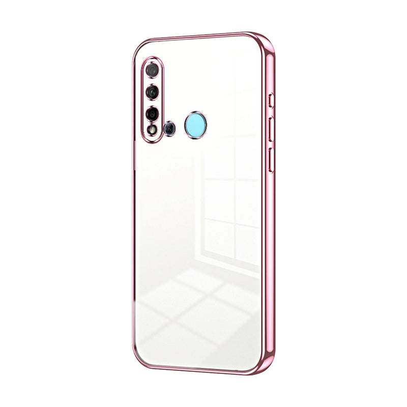 Huawei nova 5i Phone Case with Transparent Plating and Fine Hole Design: Crystal Clear & Scratch-Resistant