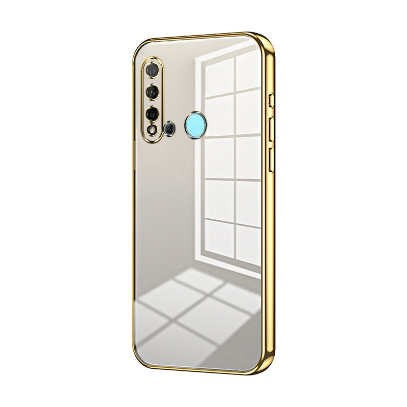 Huawei nova 5i Phone Case with Transparent Plating and Fine Hole Design: Crystal Clear & Scratch-Resistant