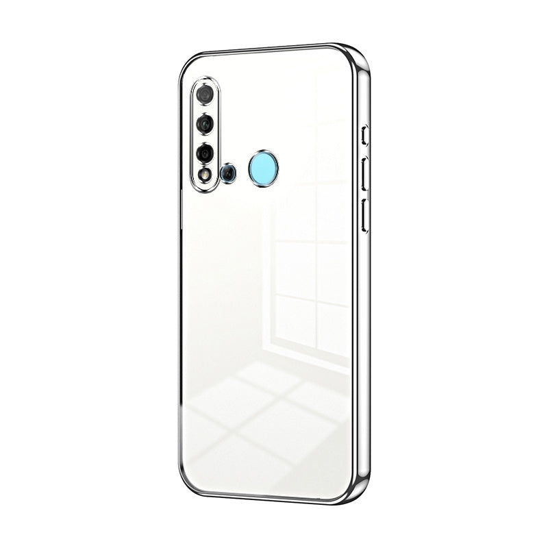 Huawei nova 5i Phone Case with Transparent Plating and Fine Hole Design: Crystal Clear & Scratch-Resistant