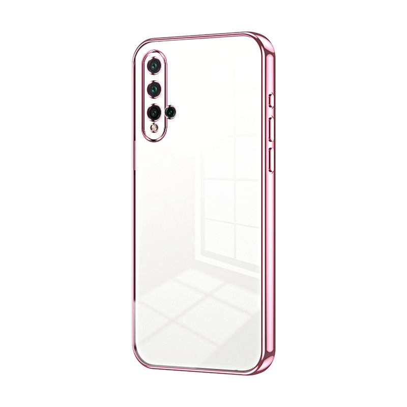 Huawei nova 5 Phone Case with Transparent Plating and Fine Hole Design: Crystal Clear & Scratch-Resistant