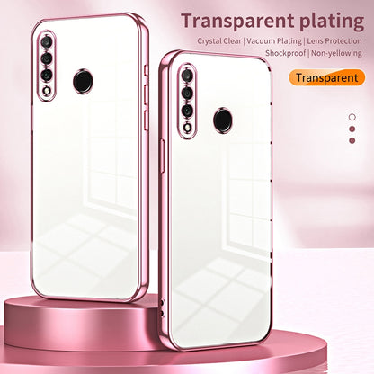 Huawei nova 4e Phone Case with Transparent Plating and Fine Hole Design: Crystal Clear & Scratch-Resistant