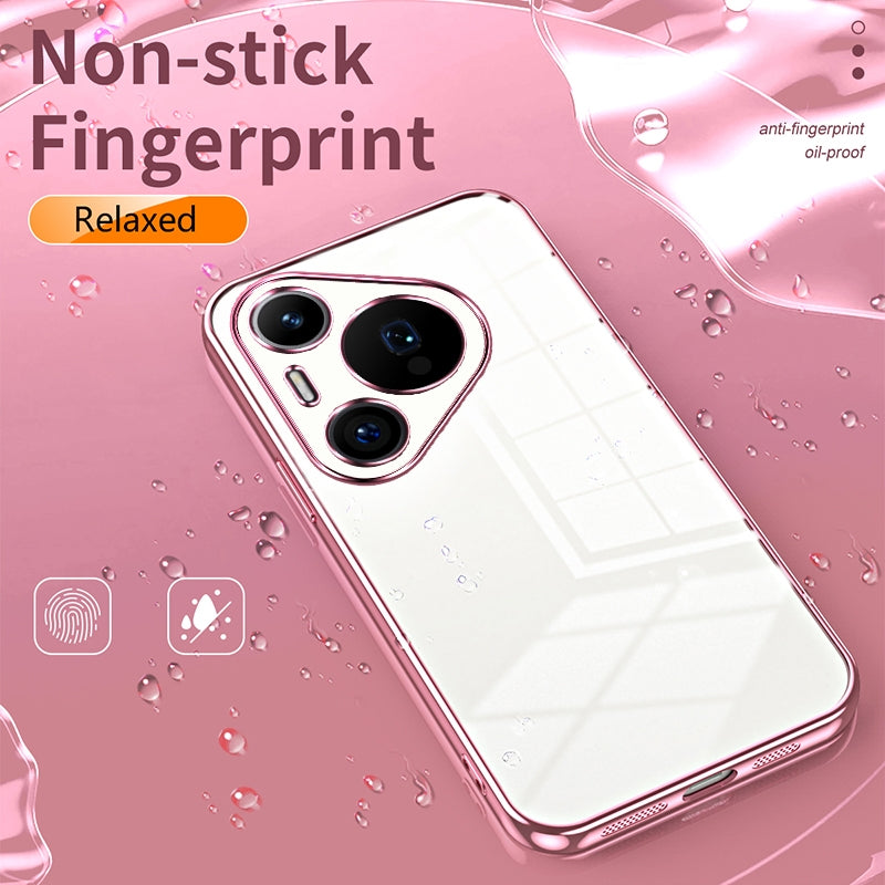 Huawei Pura 70 Pro Phone Case with Transparent Plating and Fine Hole Design: Crystal Clear & Scratch-Resistant