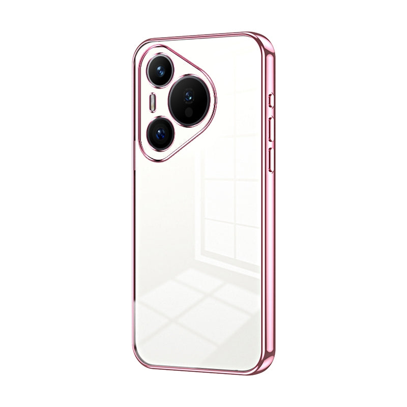 Huawei Pura 70 Phone Case with Transparent Plating and Fine Hole Design: Crystal Clear & Scratch-Resistant