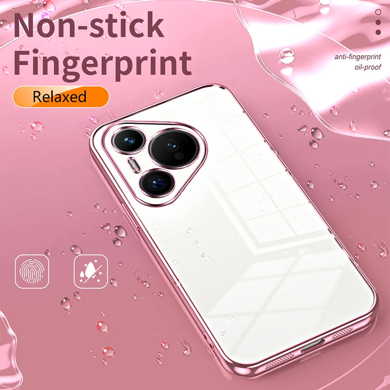 Huawei Pura 70 Phone Case with Transparent Plating and Fine Hole Design: Crystal Clear & Scratch-Resistant