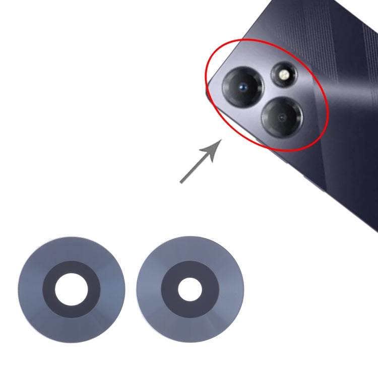 Infinix Hot 30 Play NFC X6835 Back Camera Lens Replacement - 10 Set, Professionally Checked & Fully Compatible
