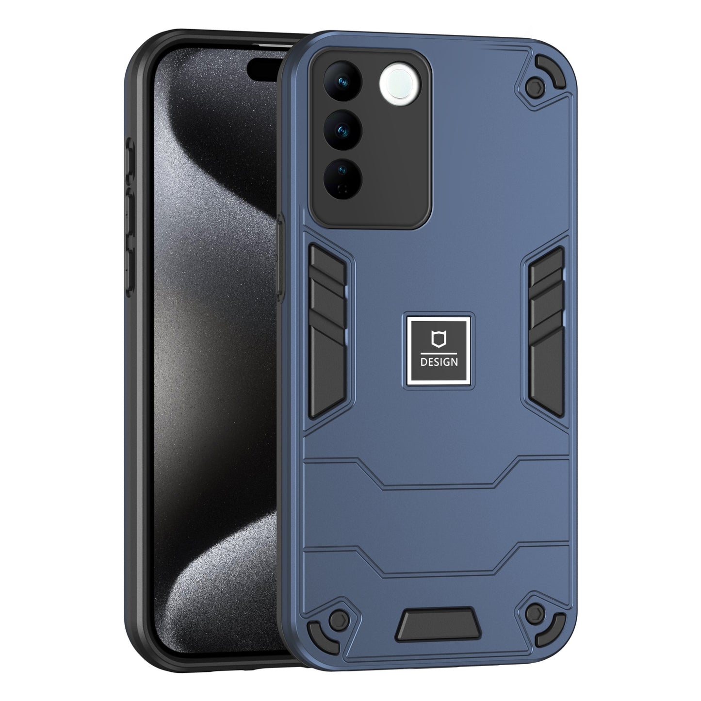 vivo V27 Shockproof Phone Case with Dual-Layer Protection, TPU+PC Material, Durable, Stylish Design & Lightweight Structure