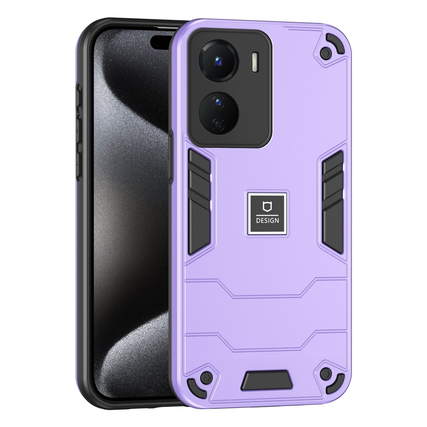 vivo Y16 Shockproof Phone Case with Dual-Layer Protection, TPU+PC Material, Durable, Stylish Design & Lightweight Structure