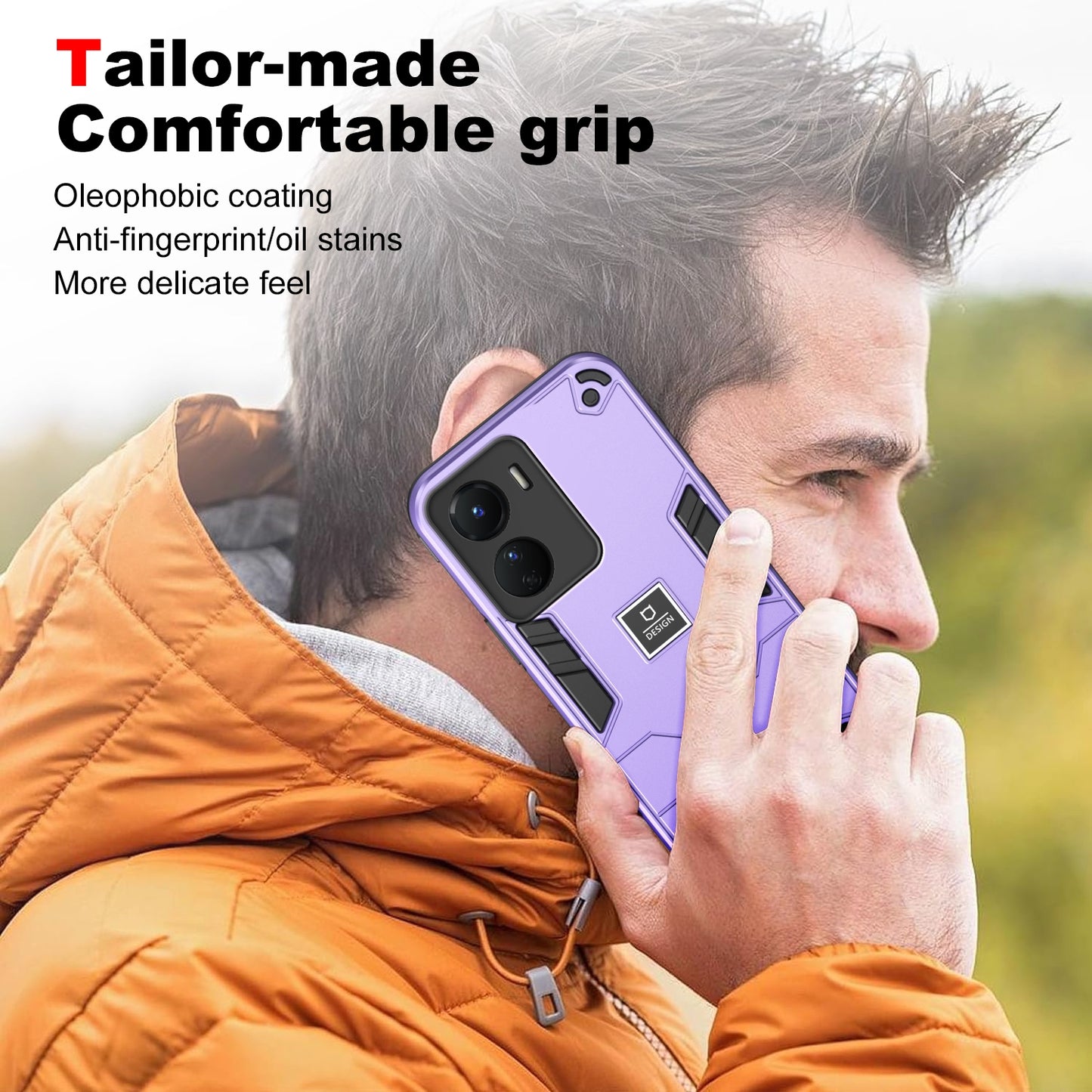 vivo Y16 Shockproof Phone Case with Dual-Layer Protection, TPU+PC Material, Durable, Stylish Design & Lightweight Structure