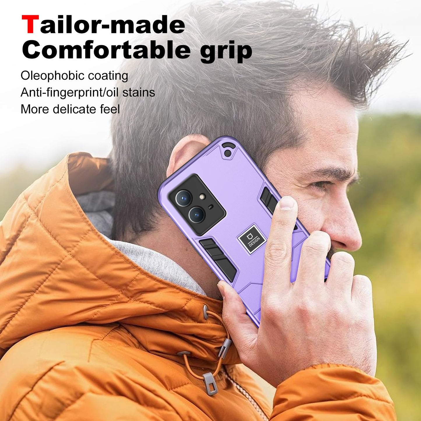 vivo Y33s Shockproof Phone Case with Dual-Layer Protection, TPU+PC Material, Durable, Stylish Design & Lightweight Structure