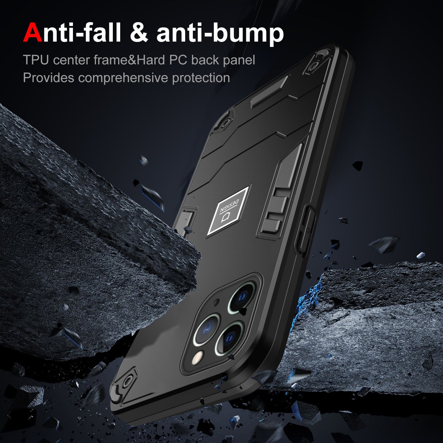 iPhone 11 Pro Shockproof Phone Case with Dual-Layer Protection, TPU+PC Material, Durable, Stylish Design & Lightweight Structure