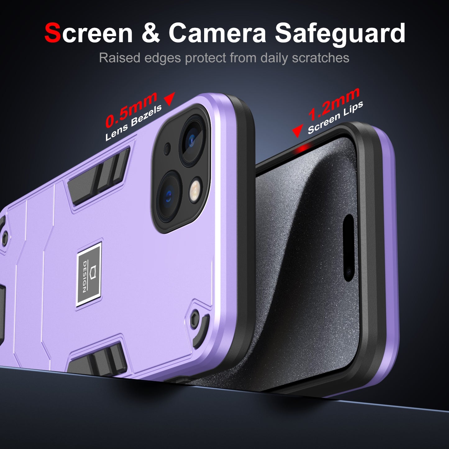 iPhone 13 Shockproof Phone Case with Dual-Layer Protection, TPU+PC Material, Durable, Stylish Design & Lightweight Structure