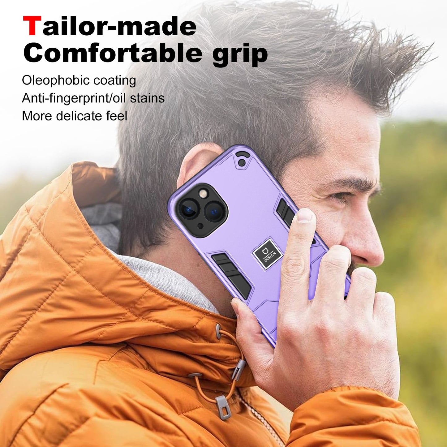 iPhone 13 Shockproof Phone Case with Dual-Layer Protection, TPU+PC Material, Durable, Stylish Design & Lightweight Structure