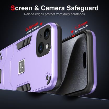 iPhone 14 Shockproof Phone Case with Dual-Layer Protection, TPU+PC Material, Durable, Stylish Design & Lightweight Structure