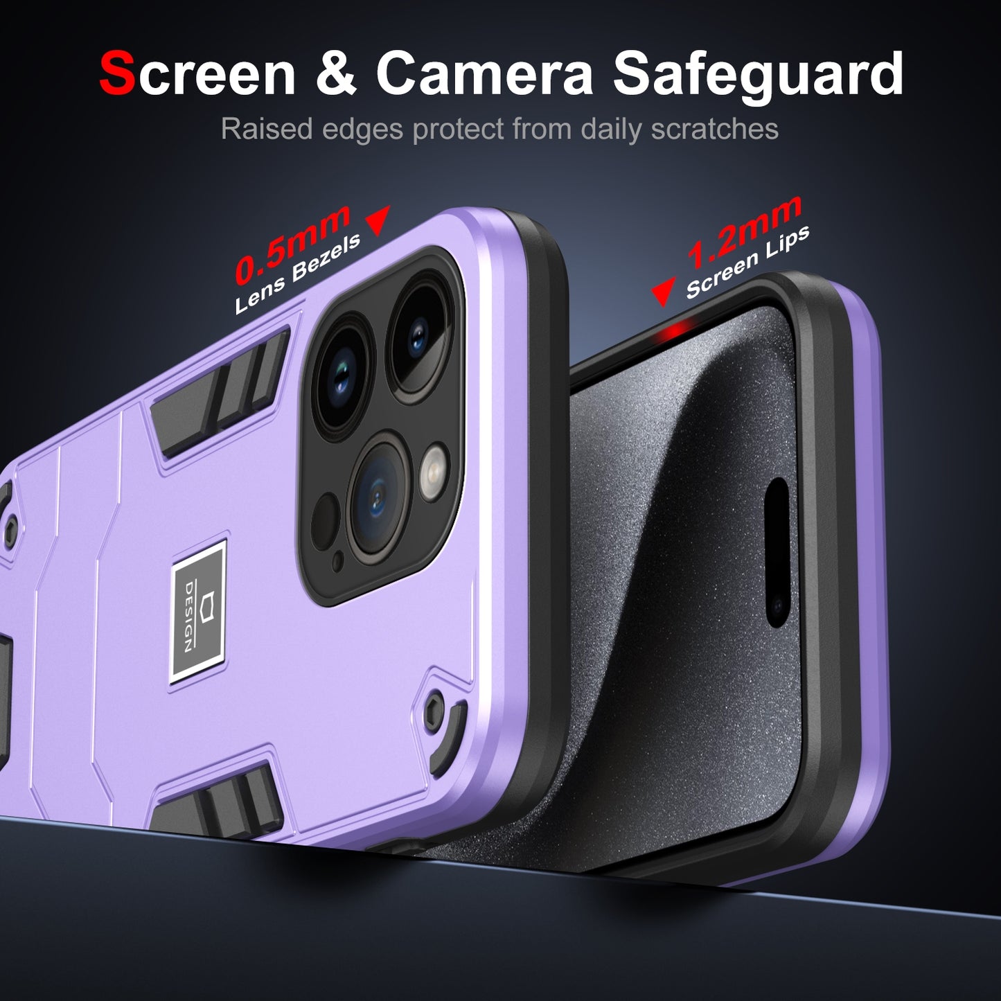 iPhone 14 Pro Shockproof Phone Case with Dual-Layer Protection, TPU+PC Material, Durable, Stylish Design & Lightweight Structure