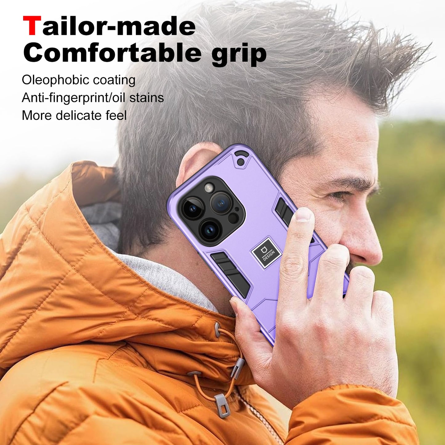 iPhone 14 Pro Shockproof Phone Case with Dual-Layer Protection, TPU+PC Material, Durable, Stylish Design & Lightweight Structure