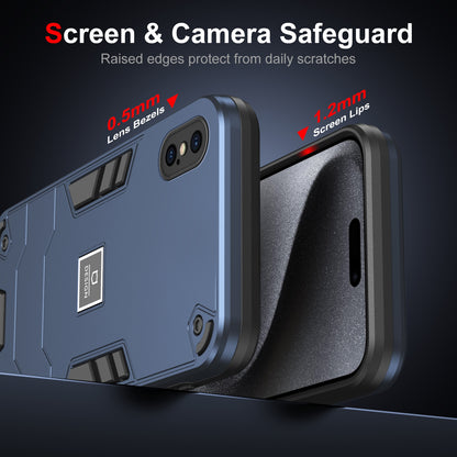 iPhone X Shockproof Phone Case with Dual-Layer Protection, TPU+PC Material, Durable, Stylish Design & Lightweight Structure