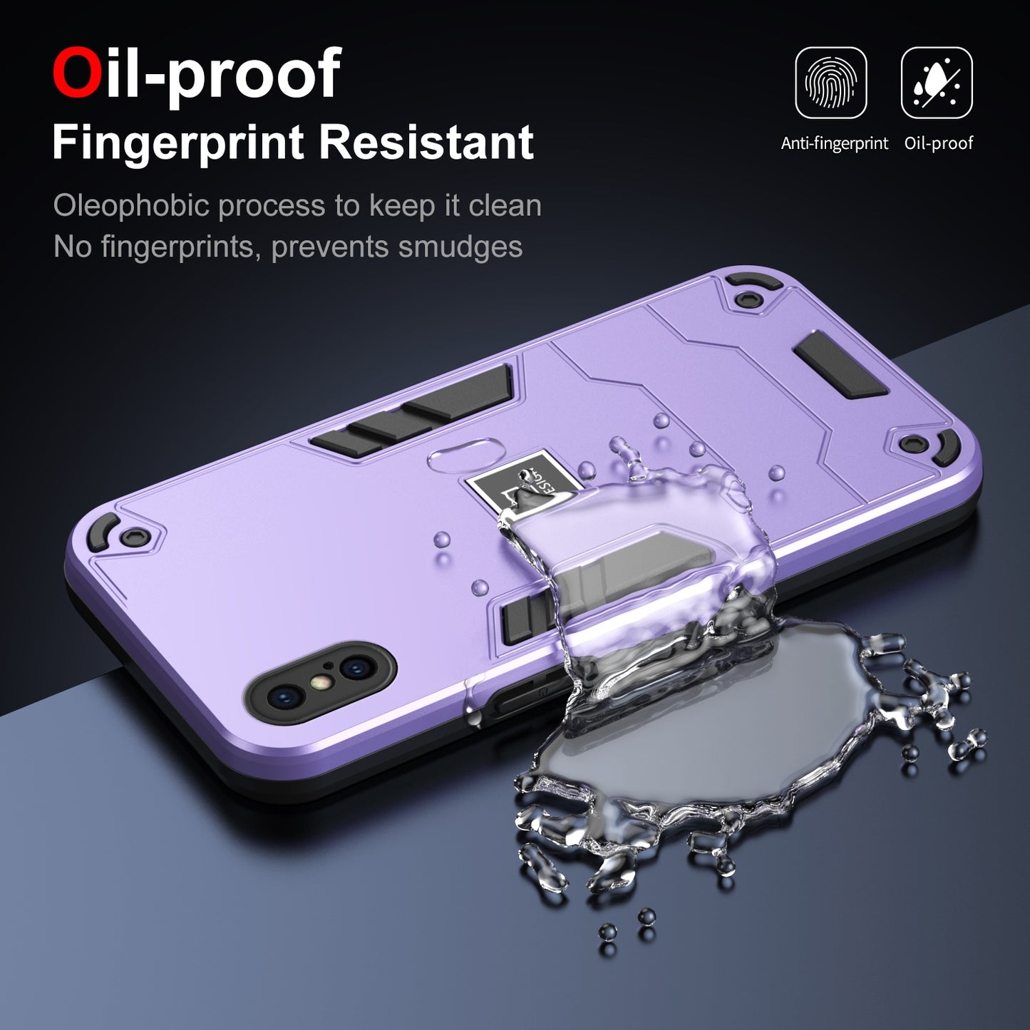 iPhone X Shockproof Phone Case with Dual-Layer Protection, TPU+PC Material, Durable, Stylish Design & Lightweight Structure