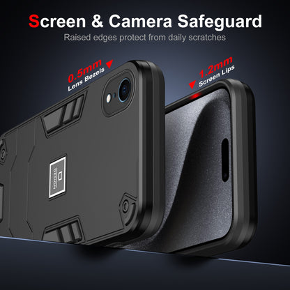iPhone XR Shockproof Phone Case with Dual-Layer Protection, TPU+PC Material, Durable, Stylish Design & Lightweight Structure