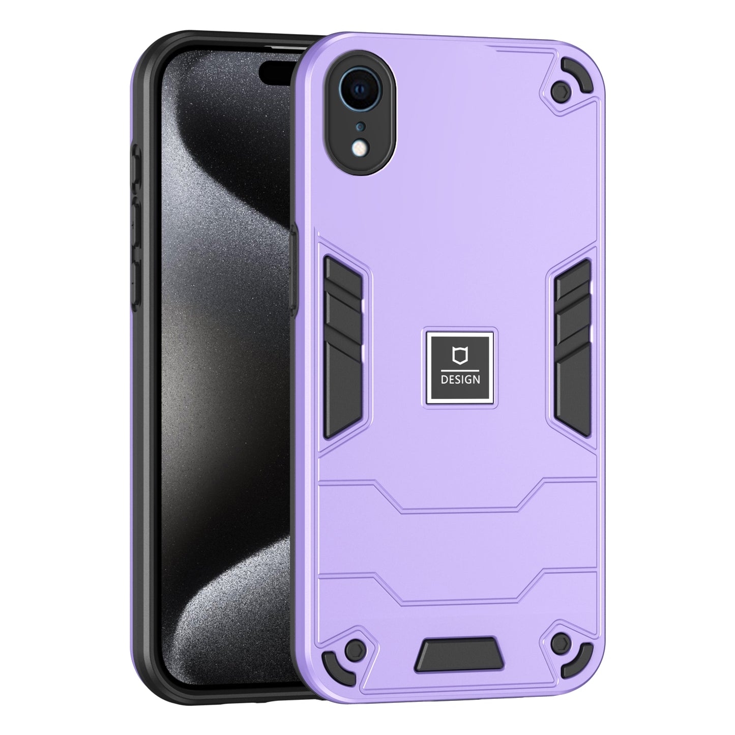 iPhone XR Shockproof Phone Case with Dual-Layer Protection, TPU+PC Material, Durable, Stylish Design & Lightweight Structure