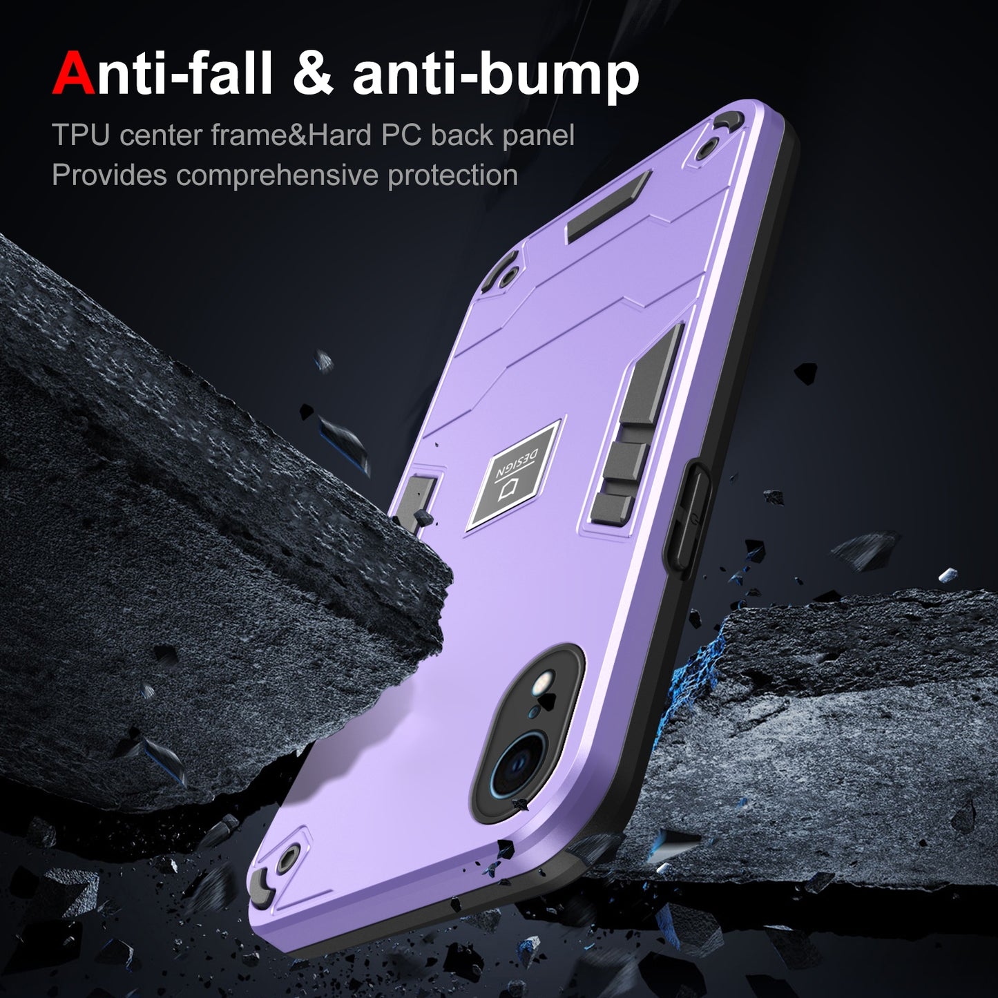 iPhone XR Shockproof Phone Case with Dual-Layer Protection, TPU+PC Material, Durable, Stylish Design & Lightweight Structure